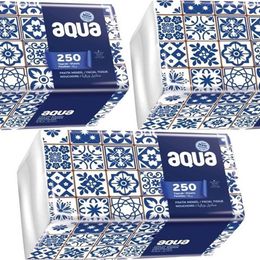 Aqua Tekli 3'lü Pratik Mendil 250 Yaprak