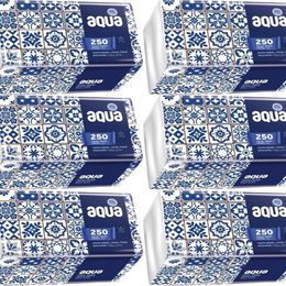 Aqua Tekli 6'lı Pratik Mendil 250 Yaprak