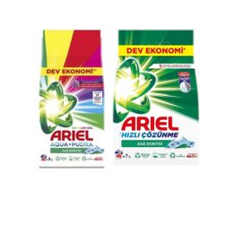 Ariel 7 kg Aquapudra Dağ Esintisi + 9 kg Renklilere Özel Toz Çamaşır Deterjanı