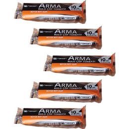 Arma 65x80 cm Siyah 10 Adetlik 5 Rulo Standart Büyük Boy 50 L Çöp Torbası Poşeti