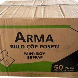 Arma Kimpack Beyaz Mini Boy 40 Adetlik 40 Rulo 40x50 cm 20 lt Çöp Torbası Poşeti