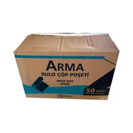 Arma Mavi Orta Boy 20 Adetlik 50 Rulo 1000 Adet 55x60 cm 30 lt Çöp Torbası Poşeti