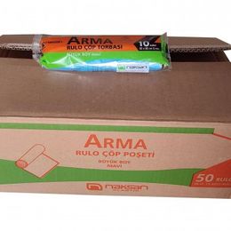Arma Standart Büyük Boy 65x80 cm Mavi 10 Adetlik 10 Rulo 50 lt Çöp Poşeti