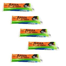 Arma Standart Büyük Boy 65x80 cm Mavi 10 Adetlik 5 Rulo 50 lt Çöp Torbası Poşeti