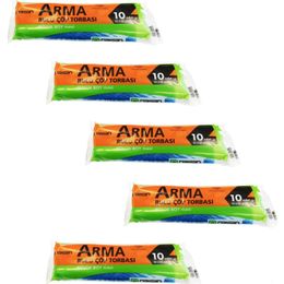 Arma Standart Büyük Boy 65x80 cm Mavi 10 Adetlik 5 Rulo 50 lt Çöp Torbası Poşeti