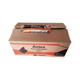 Arma Standart Büyük Boy 65x80 cm Siyah 10 Adetlik 50 Rulo 50 lt Çöp Torbası Poşeti
