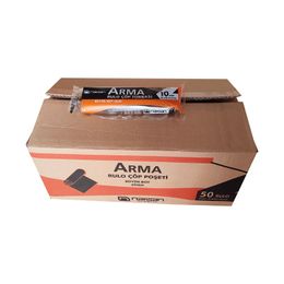 Arma Standart Büyük Boy 65x80 cm Siyah 10 Adetlik 50 Rulo 50 lt Çöp Torbası Poşeti