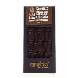 Aroha 80 gr Stevialı %80 Bitter Şekersiz Diyet Çikolata
