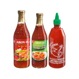 Aroy-D Sos Paketi Tatlı Biber Sosu, Tatlı Ekşi Sos, Sriracha Acı Biber Sosu