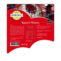 Arsoy 400 gr Osmanlı Etli Kayseri Mantısı