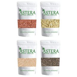 Astera 500 gr Chia + 500 gr Kinoa + 500 gr Keten + 500 gr Yulaf Ezmesi Tahıl Seti