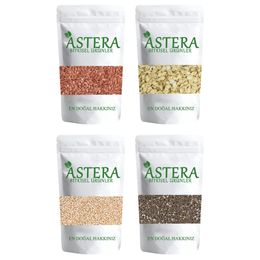 Astera 500 gr Chia + 500 gr Kinoa + 500 gr Keten + 500 gr Yulaf Ezmesi Tahıl Seti