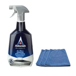 Astonish Metal Sprey Yüzey Temizleyici 750 ml & 3 Adet Mikrofiber Bez