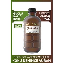 Auran 100 ml Çikolata Saf Esansiyel Uçucu Yağ Buhurdanlık Yağı Difüzör Esansı Aromaterapi Ortam Küre Koku