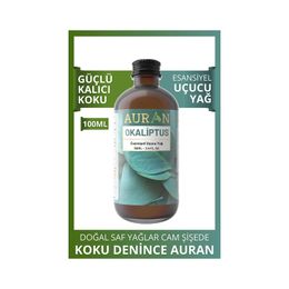 Auran 100 ml Okaliptüs Saf Esansiyel Uçucu Yağ Buhurdanlık Yağı Difüzör Esansı Aromaterapi Ortam Küre Koku