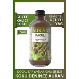 Auran 100 ml Paçuli Saf Esansiyel Uçucu Yağ Buhurdanlık Yağı Difüzör Esansı Aromaterapi Ortam Küre Koku