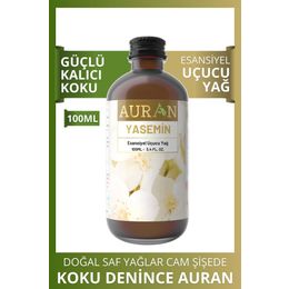Auran 100 ml Yasemin Saf Esansiyel Uçucu Yağ Buhurdanlık Yağı Difüzör Esansı Aromaterapi Ortam Küre Koku