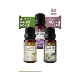 Auran 3x10 ml Lavanta + Vanilya + Yasemin Saf Esansiyel Uçucu Yağı