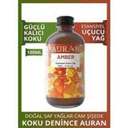 Auran Amber 100 ml Saf Esansiyel Uçucu Yağ Buhurdanlık Yağ Difüzör Esansı Aromaterapi Ortam Küre Koku Yağı