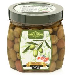 Aydın Yeşili 1 lt Doğal Salamura Yeşil Çizik Zeytin