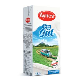 Aynes 1 lt Yarım Yağlı Uht Süt