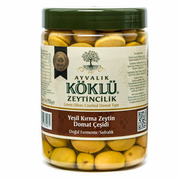 Ayvalık Köklü Zeytincilik 750 gr Domat Yeşil Kırma Zeytin