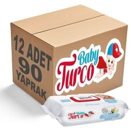 Baby Turco 12x90'lı Beyaz Sabun Kokulu Islak Havlu