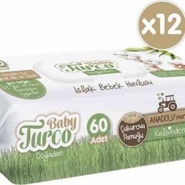 Baby Turco 12x90'lı Islak Bebek Havlusu