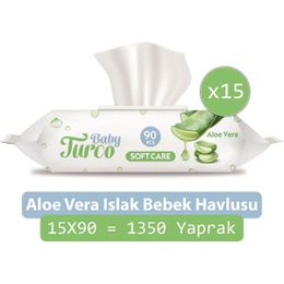 Baby Turco 15x90'lı Softcare Aloe Vera Islak Bebek Havlusu