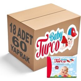 Baby Turco 18x60'lı Doğadan Yenidoğan Islak Havlu Mendil