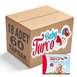 Baby Turco 18x60'lı Doğadan Yenidoğan Islak Havlu Mendil