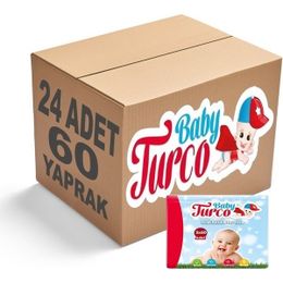 Baby Turco 24x60'lı Doğadan Yenidoğan Islak Bebek Havlusu