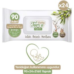 Baby Turco 24x90'lı Doğadan Yenidoğan Islak Bebek Havlusu