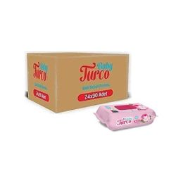 Baby Turco 24x90'lı Gül Kokulu Islak Bebek Havlusu