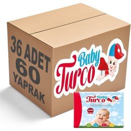 Baby Turco 36x60'lı Doğadan Islak Mendil