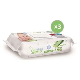 Baby Turco 3x90'lı Aloe Vera Kapaklı Islak Mendil