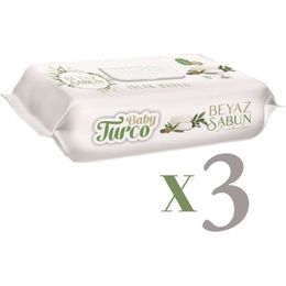 Baby Turco 3x90'lı Beyaz Sabun Kokulu Islak Havlu