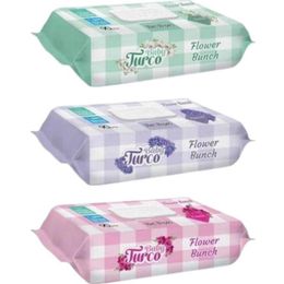 Baby Turco 3x90'lı Çiçek Demeti Islak Mendil