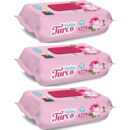 Baby Turco 3x90'lı Gül Kokulu Islak Havlu