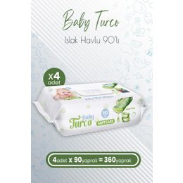 Baby Turco 4x90'lı Softcare Aloe Vera Islak Bebek Havlusu