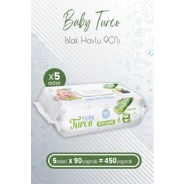 Baby Turco 5x90'lı Softcare Aloe Vera Islak Bebek Havlusu