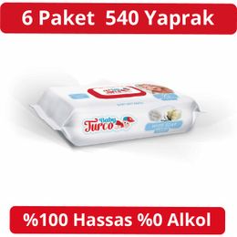 Baby Turco 6x90'lı Beyaz Sabun Kokulu Islak Havlu