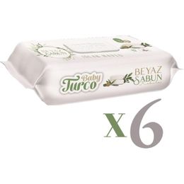 Baby Turco 6x90'lı Beyaz Sabun Kokulu Islak Havlu