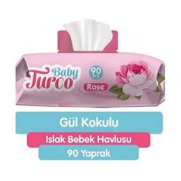 Baby Turco 90 Yaprak Gül Islak Havlu Mendil
