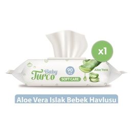 Baby Turco 90'lı Aloe Vera Kapaklı Islak Mendil