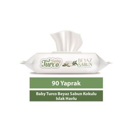 Baby Turco 90'lı Beyaz Sabun Kokulu Islak Havlu