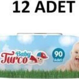 Baby Turco Klasik 12x90 Yaprak Islak Havlu Mendil