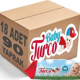 Baby Turco Klasik 18x90 Yaprak Islak Havlu Mendil