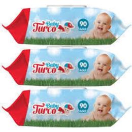 Baby Turco Klasik 3x90 Yaprak Islak Havlu Mendil