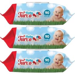 Baby Turco Klasik 3x90 Yaprak Islak Havlu Mendil